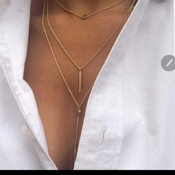 Golden Threads Gold Dainty Layer Choker Necklace - Picture 2 of 3